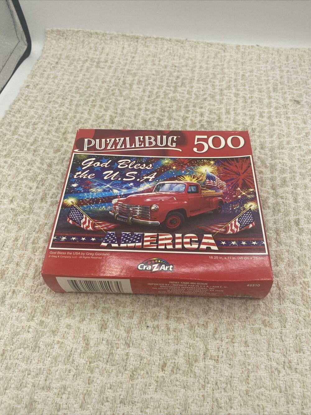 God Bless the USA By Greg Giordano - Puzzle - 500 Pcs - New SEALED
